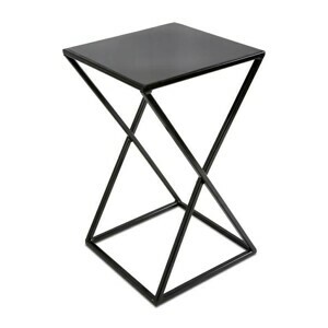 HowHomely Stojan na kvety Della 40 cm čierny