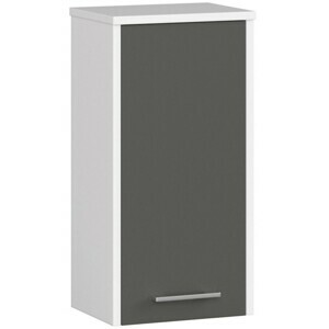 Ak furniture Závesná kúpeľňová skrinka FIN biela/grafit