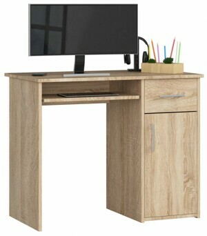 Ak furniture Volně stojící psací stůl Pin 90 cm dub sonoma