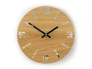 ModernClock Nástenné hodiny Arabic hnedo-zrkadlové