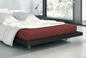 Faro Froté prestieradlo s gumou Vanille 180x200 cm bordové
