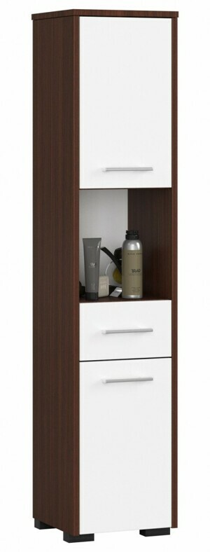 Ak furniture Kúpeľňová skrinka Fin II 30 cm venge/biela