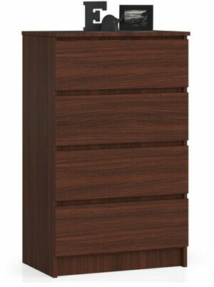 Ak furniture Komoda Kuba 60 cm - 4 zásuvky wenge