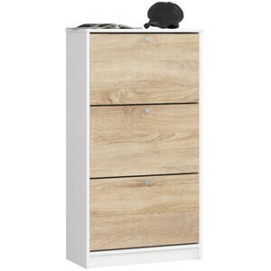 Ak furniture Botník Kara 60 cm dub sonoma/biely