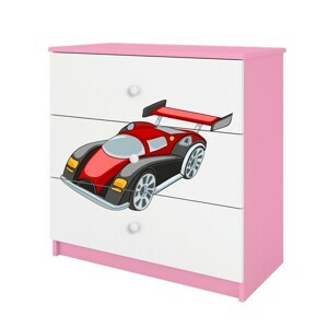 Kocot kids Komoda Babydreams 80 cm auto ružová
