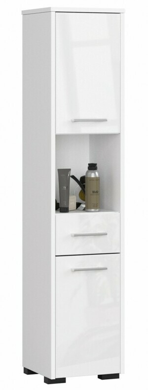 Ak furniture Kúpeľňová skrinka Fin II 30 cm biela lesk