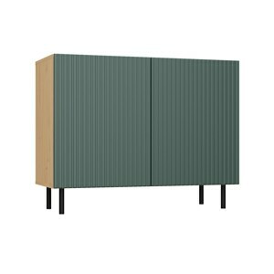 TP Living Komoda KAMA SLIM 100 cm dub artisan/zelená