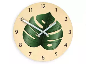 ModernClock Nástenné hodiny Sheet hnedo-zelené