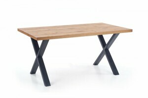 HALMAR Jídelní rozkládací stůl Xaver 160/250 cm dub jasný/černý