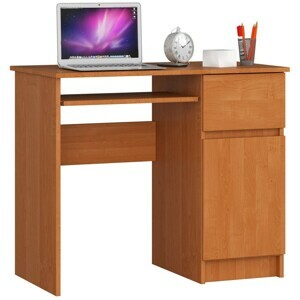 Ak furniture Písací stôl PIKSEL 90 cm jelša pravý