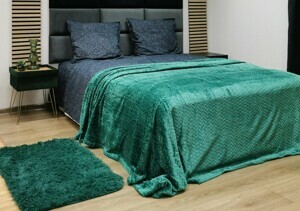 Kontrast Deka FUERO 150 x 200 cm - tmavo zelená