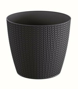 Prosperplast Kvetináč Wheaty antracitový, varianta 12,8 cm