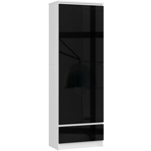Ak furniture Skriňa Rexa 60 cm biela/čierna