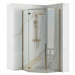 Sprchový kút Rea DIAMOND 90x90 cm zlatý