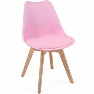 MIADOMODO Sada jídelních židlí, růžová, 4 kusy