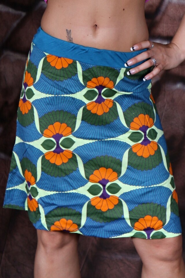 Retro barevně vzorovaná sukně