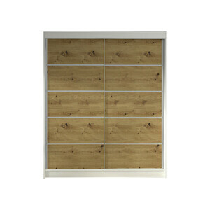 Šatníková skriňa LINO IV šírka 120 cm - biela/dub artisan