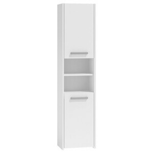 Kúpeľňová skrinka s regálom 40 cm biela