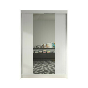 Šatníková skriňa LINO II šírka 120 cm - biela