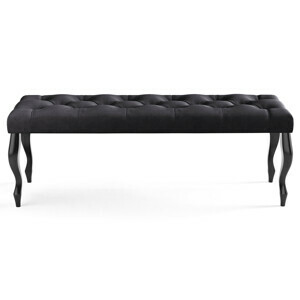 Lavica CHESTERFIELD 100x40 cm Čierna