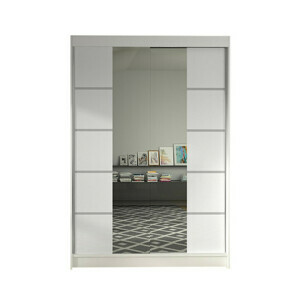 Šatníková skriňa LINO V šírka 120 cm - biela