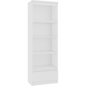 Regál R 60 cm CLP 1 zásuvka 4 poličky biely
