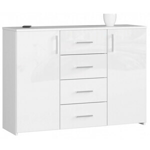 Komoda K45 biely lesk biela