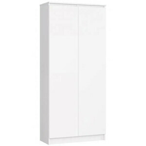 Regál R 80 cm CLP 2 dvierka 8 poličiek biely