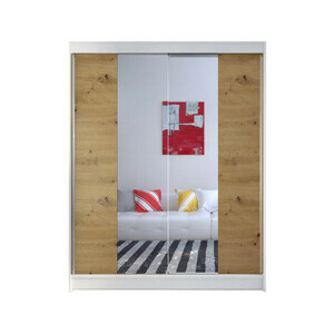Šatníková skriňa CAMINO II šírka 150 cm - biela/dub artisan