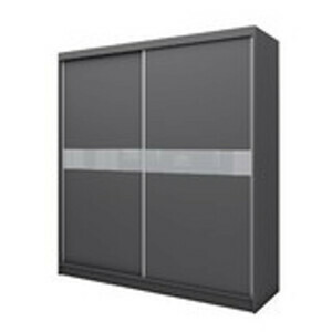 Kvalitná Šatníková Skriňa Tanna 200 cm Sivá/biela