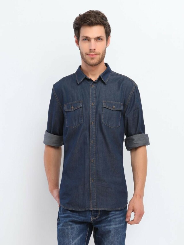 Top Secret Košile pánská jeans poslední kus - 40/41