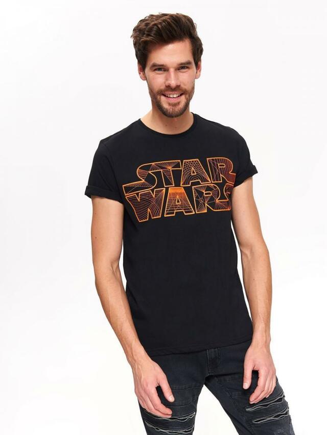 Top Secret Triko pánské černé STAR WARS s krátkým rukávem - M