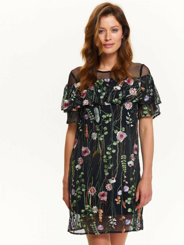 Top Secret šaty dámské květované s krátkým rukávem