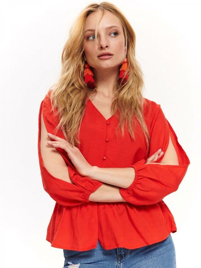 Top Secret Košile dámská červená s volánkem - 40