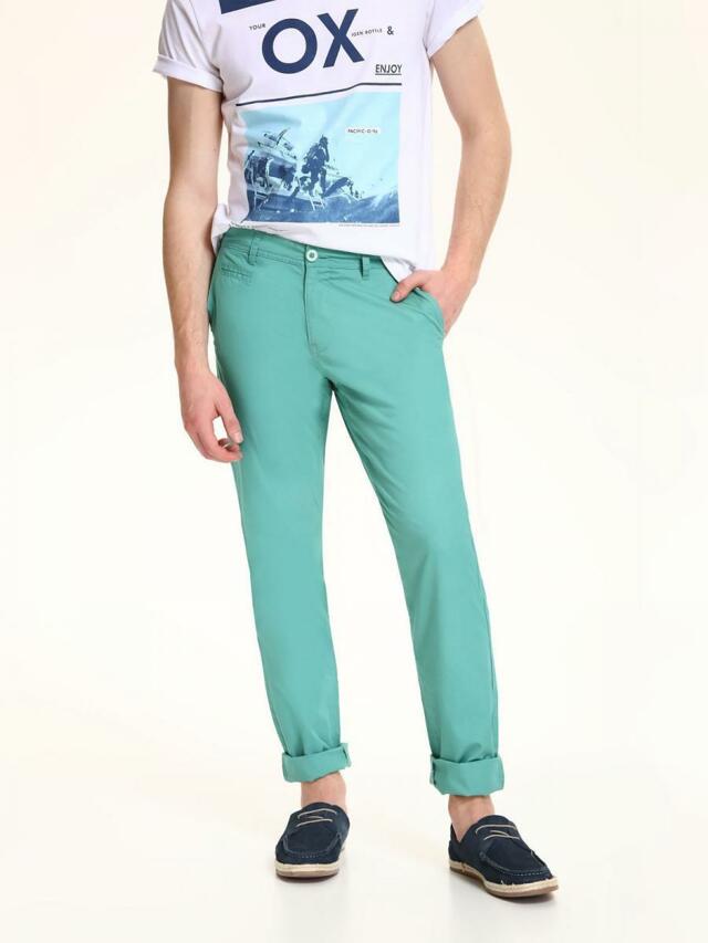Top Secret Kalhoty pánské bavlněné zelené
