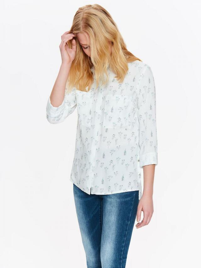 Top Secret Košile dámská bílá s jemným vzorem