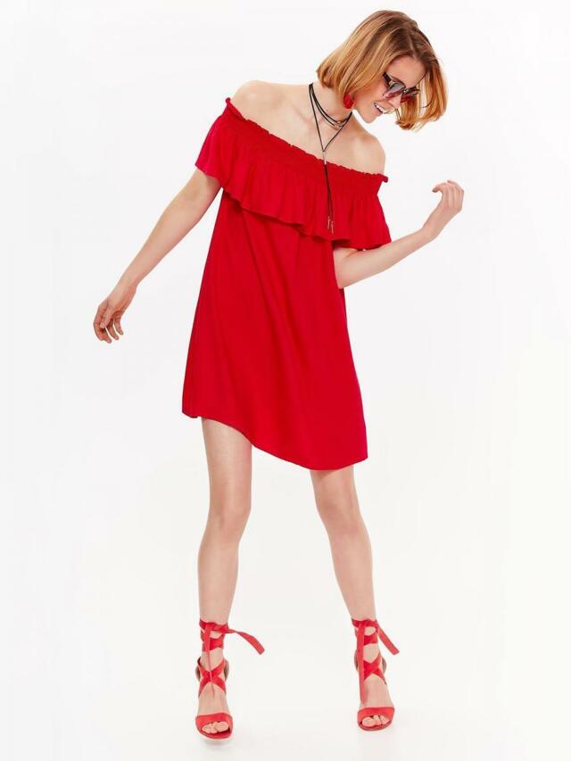 Top Secret šaty dámské červené s odhalenými rameny