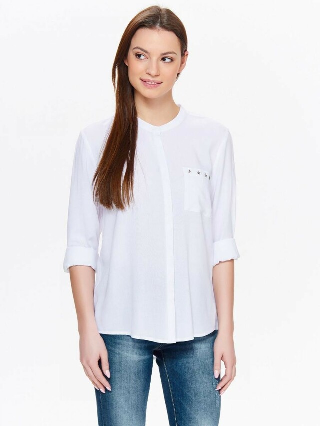 Top Secret Košile dámská STAR jednobarevná s dlouhým rukávem