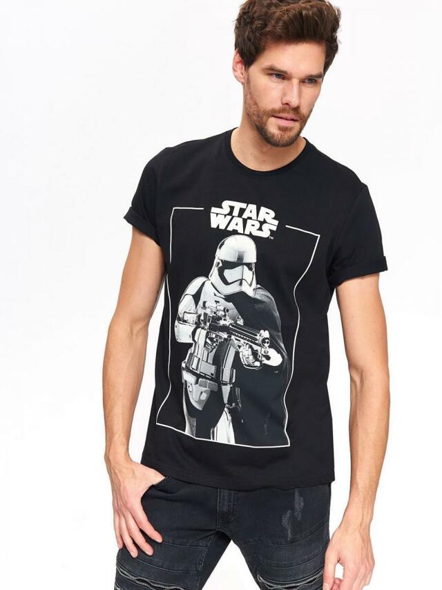 Top Secret Triko pánské černé STAR WARS s krátkým rukávem - M