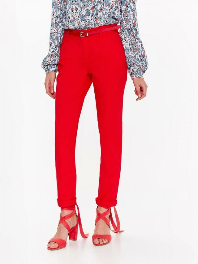 Top Secret Kalhoty dámské červené s páskem