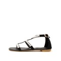 Park Lane Shoes Černé kožené sandály Park Lane se stříbrnými cvočky 36 (4189) - 3
