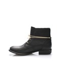 Černé kožené boty s tkaničkami Online Shoes (55428) - 6
