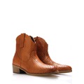 Hnědé kožené kovbojské boty Online Shoes (257656) - 6
