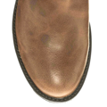 Kožené kotníkové boty Timeless se zlatou přezkou hnědé (4313) - 2