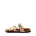 Zdravotní bílé kožené květované pantofle EMMA Shoes 36 (18209) - 3