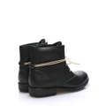 Černé kožené boty s tkaničkami Online Shoes (55428) - 7