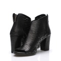 V&C Calzature Černé italské kožené boty na podpatku V&C (57438) - 2