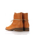Světle hnědé kožené boty s tkaničkami Online Shoes (257652) - 2