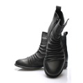 Černé kožené kotníkové boty Online Shoes (55426) - 2