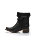 Černé kožené ohrnovací polokozačky Online Shoes 37 (55424) - 3